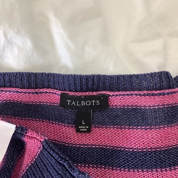 Talbots Linen Long Sleeve Shirt Top L - Picture 6 of 16